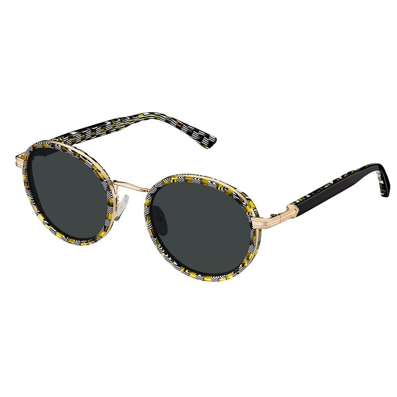CARFIA Unique Metal Combine Acetate High-End Designer Polarized Womens sun glasses with case