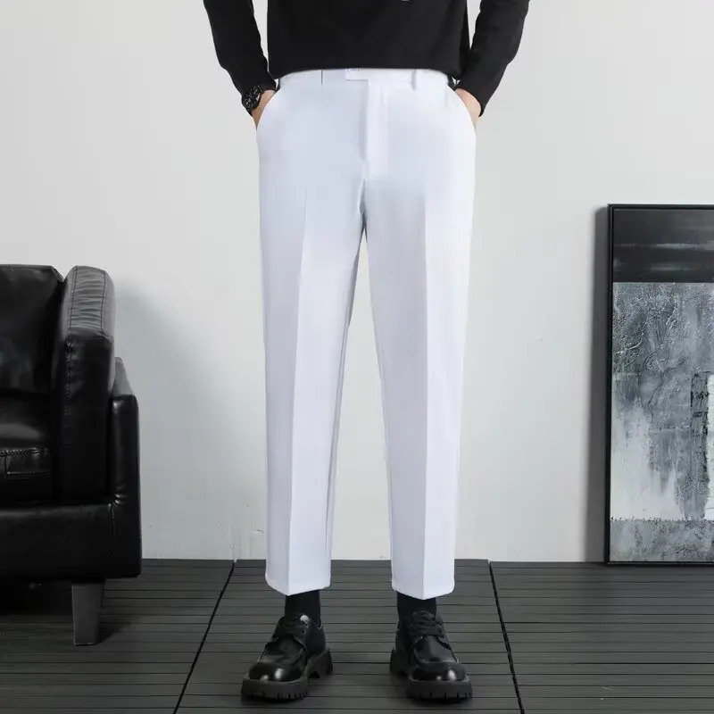 Mens Tailoring Pants Summer Elegant Man Trousers Suits Clothing Formal Clothes Costumes Suit Male Korean Fashion Men 250313