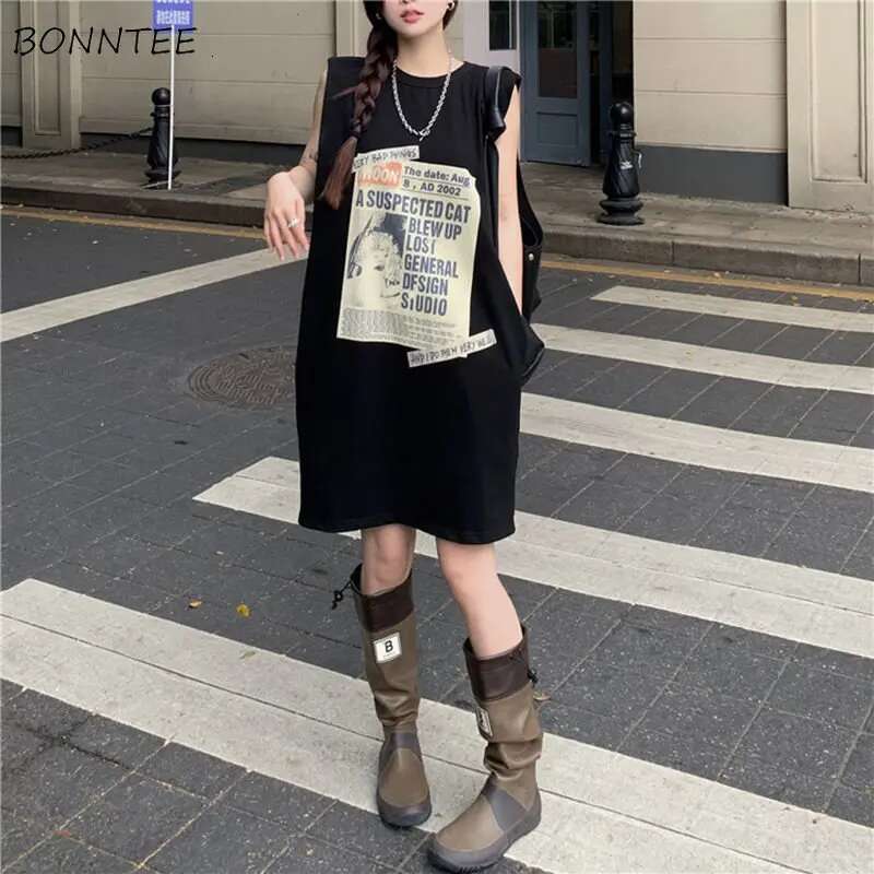 2025 New Women's Loose Daily Comfortable Designer Fashion Student Print Simple Full Match Summer Casual Korean Retro4