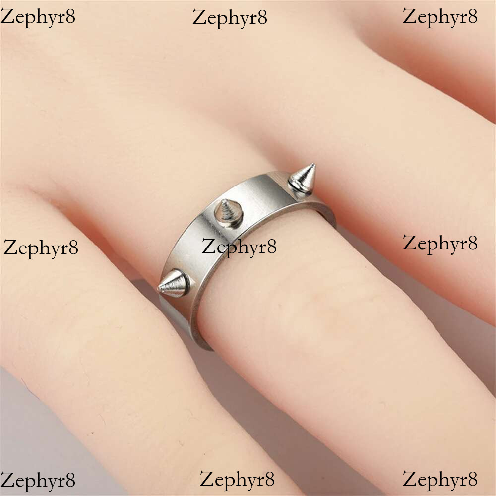 2025 New model Gothic Stainless Steel Ring Punk Style Men's and Women's Thorn Jewelry Rock Hip Hop Student Rings