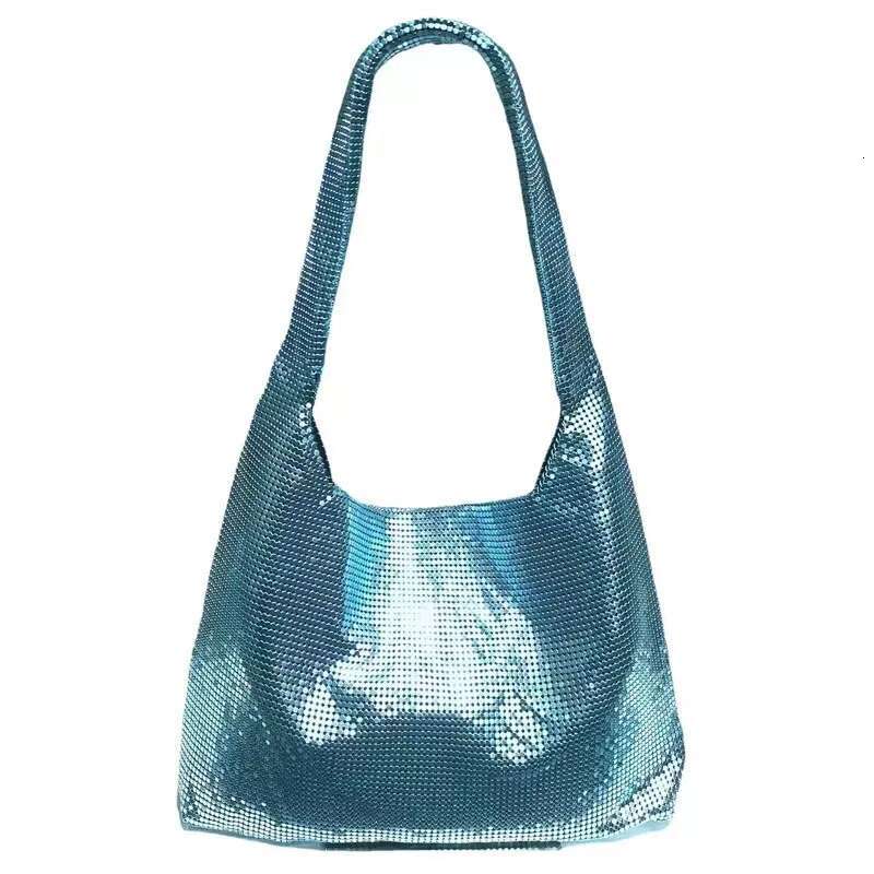 Fashion Metallic Purses And Designer For Women 2022 New Handbags Gold Sier Bags