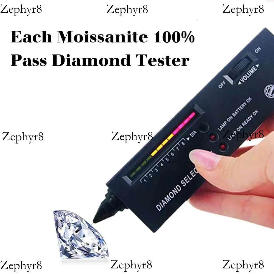 2025 New model 2024 Trend Chain Design Cuban Rings With Moissanite Stones Real Sier Hip Hop Jewelry For Women Pass Dia Test