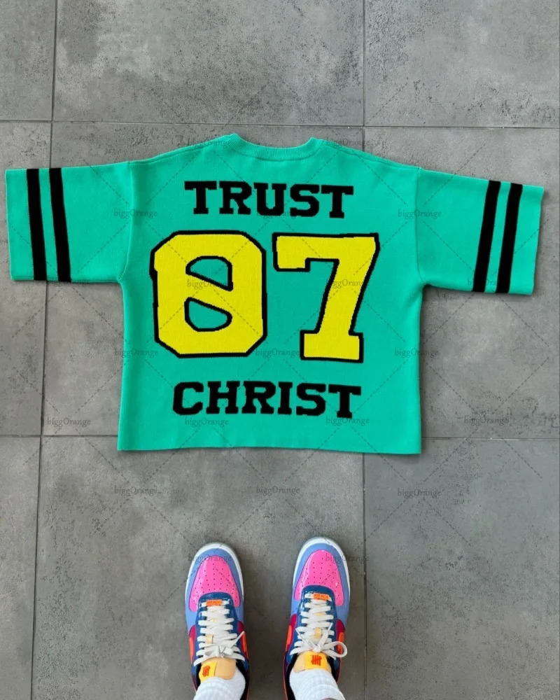 Summer American Retro Shortsleeved Y2K Harajuku Letter Printed Top Womens Street Personality Trend Casual Loose Tshirt 250311