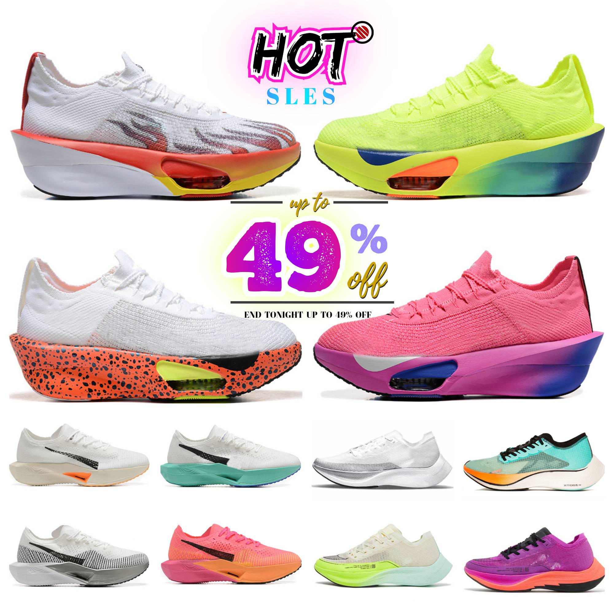 Designer Mens Women Alphaflys Running Shoes NEXT% 2 3 White Pure Obsidian Mist Gridiron Blueprint Ekiden Pack Volt Concord Foam Cave Purple Sail Crimson Tint Sneakers