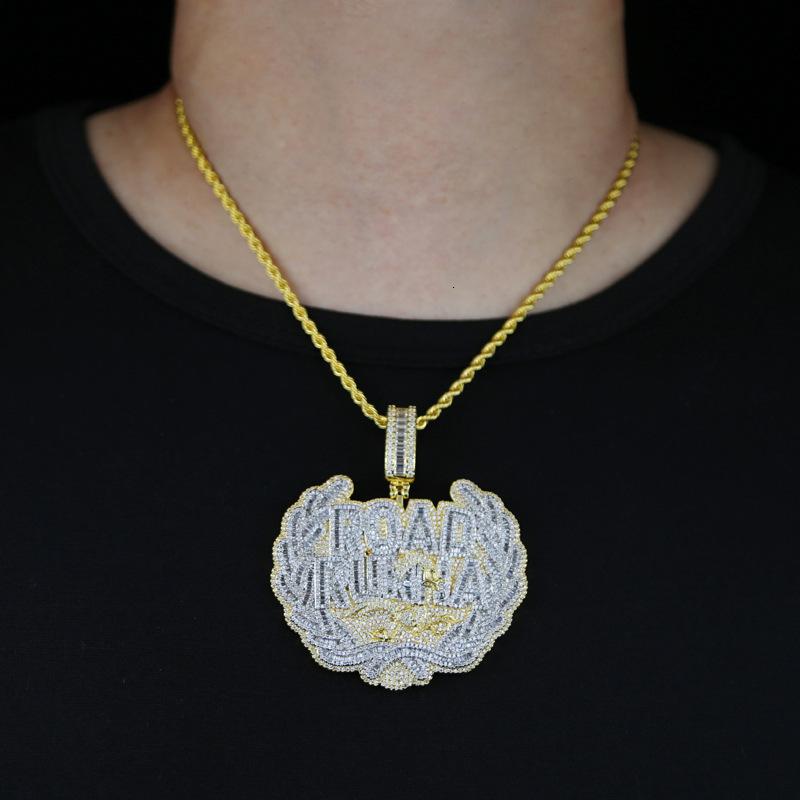 custom 925 Silver Round Plate Custom Pendant Moissanite Diamond Hip Hop Iced Out Pendant for Chain