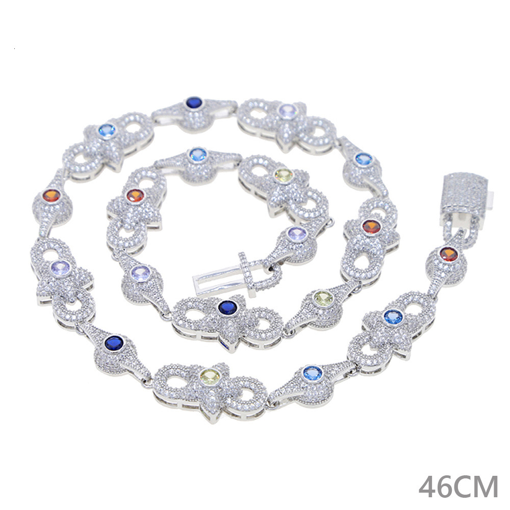New Star Eye Pendant Necklace with moissanite Inlaid Infinite Cuban Bracelet for Women and Men Hip Hop Fashion Versatile Jewelry