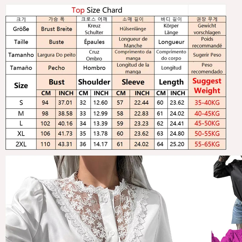 Spliced Lace Seethrough Neck Top Lantern Sleeves Long Sleeved Black OL Trend Casual Shirt And Blouse Women Clothes Elegant 250312