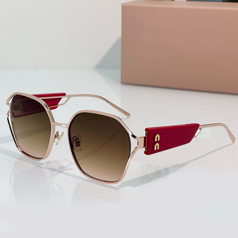 Designer Sunglasses For Women Metal Full Frame 133AV Vintage Square Eyewear Luxury Mens Sunglasses Outdoor Goggles UV400 Glasses With Box