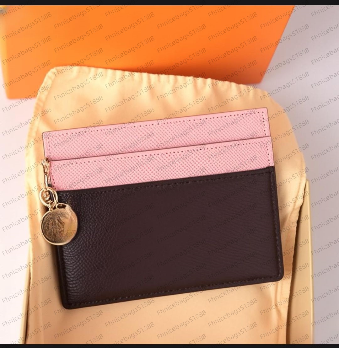 Fashion Leather Card Holder Designer Wallets Luxury Coin Purses Top Quality Cardholder Key Pouch Women Mens Wallet Passport Credit Card Holders desinger Card Bag