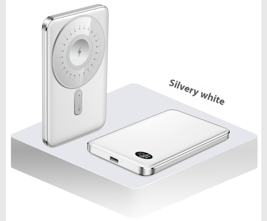 New 10000mAh thin 3-in-1 Magnetic Wireless Power Bank for MagSafe iPhone PD20W Fast Charging for Apple Watch Portable Spare Battery