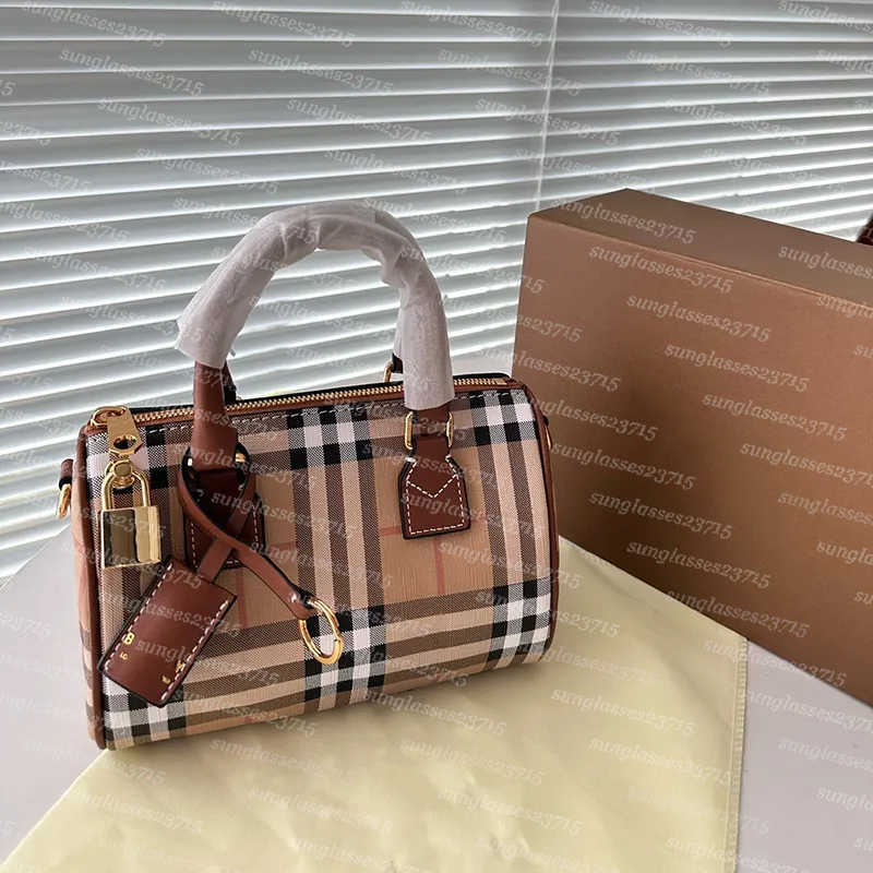 10A Quality Boston bag Designer Crossbody Bag Envelope bag Women Shoulder Bags Green Brown Grids Calfskin Leather Casual Small Handbag Purse