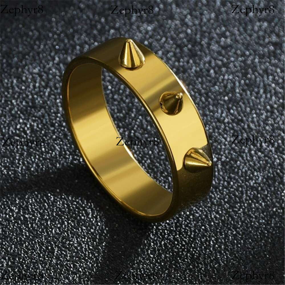 2025 New model Gothic Stainless Steel Ring Punk Style Men's and Women's Thorn Jewelry Rock Hip Hop Student Rings