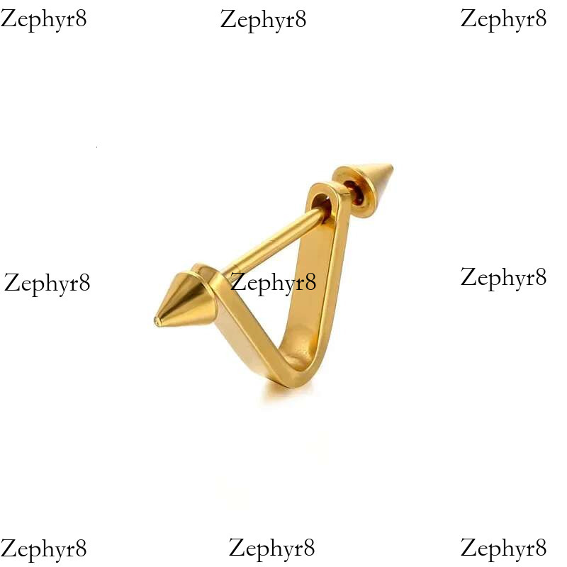 2025 New model Korean V Simple Personality Triangle Stud Earrings Punk Stainless Steel Geomertic Earring For Fashion Women Men Jewelry