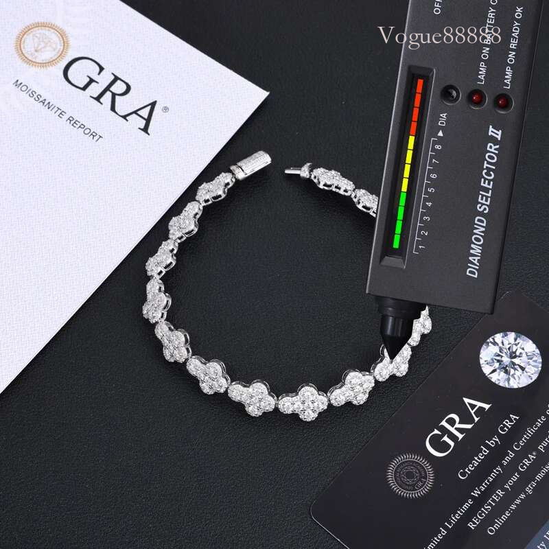 TUHE Unisex Cross Width Chain Women Bracelet Moissanite For Men Hip Hop Jewelry Gift