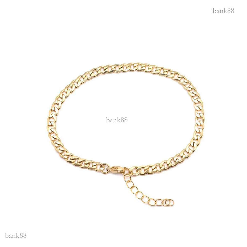 304 Stainless Steel Anklet Gold Color Oval For Women Beach Foot Jewelry Leg Chain Ankle Bracelets Women Accessories 1 Piece Y240920