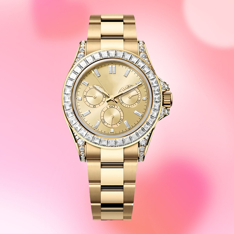 Luxury designer watch men's 40mm mechanical watch original diamond ring gold sapphire luminous watch men's store 5A watch automatic watches with box Montre de Luxe