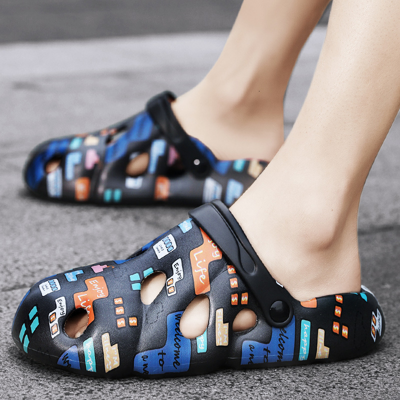 Couple's Hole Shoes 2025 New Designer Sandals Women's Sandals Men's Summer Outdoor Wear, Casual Dual-use Trendy Brand Slippers Sports A