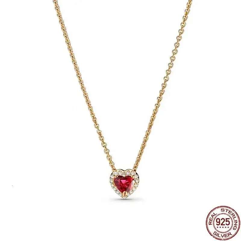 2025 New 925 Sterling Silver Classic Shiny Heart and Bow Square Pendant Necklace fit Charm DIY Women's Jewelry Surprise Gifts