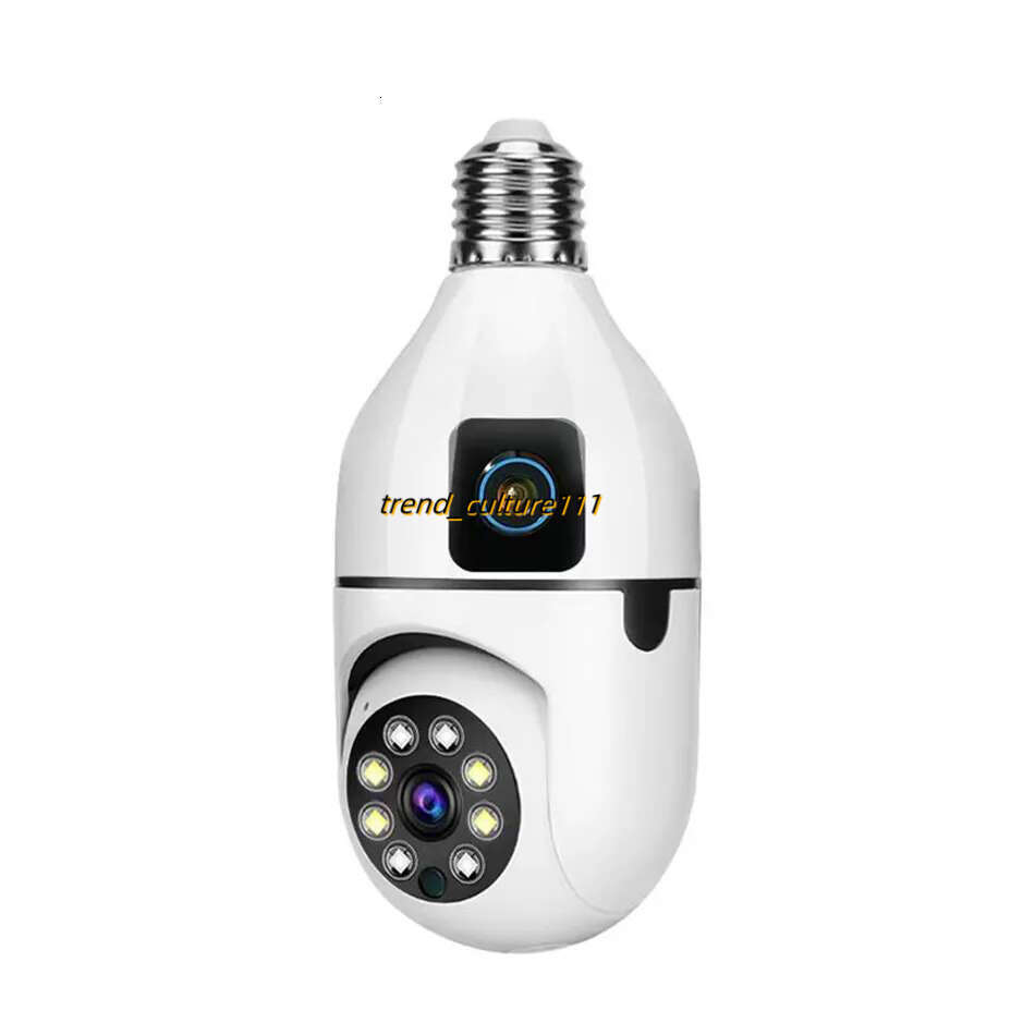 4MP E27 Dual Lens Bulb Camera WiFi Surveillance Night Vision 360 PTZ IP Cameras Human Tracking Indoor CCTV Security Monitor HD 1080P
