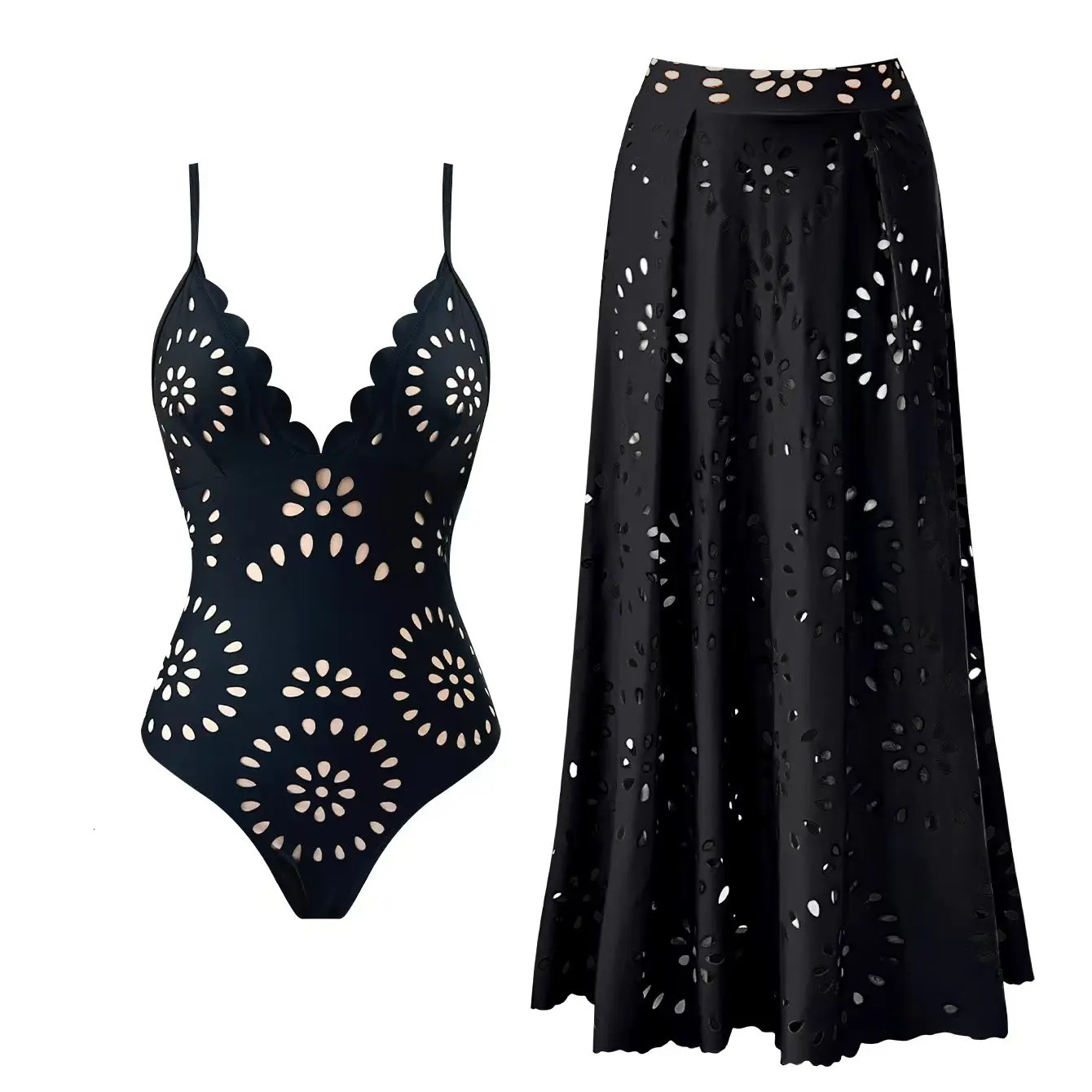 Sexy Ruffle Bikini Set Printed Brazilian Biquini Women Swimwear Skirt Bathing Suit Girls Summer Beachwear Dress 250314