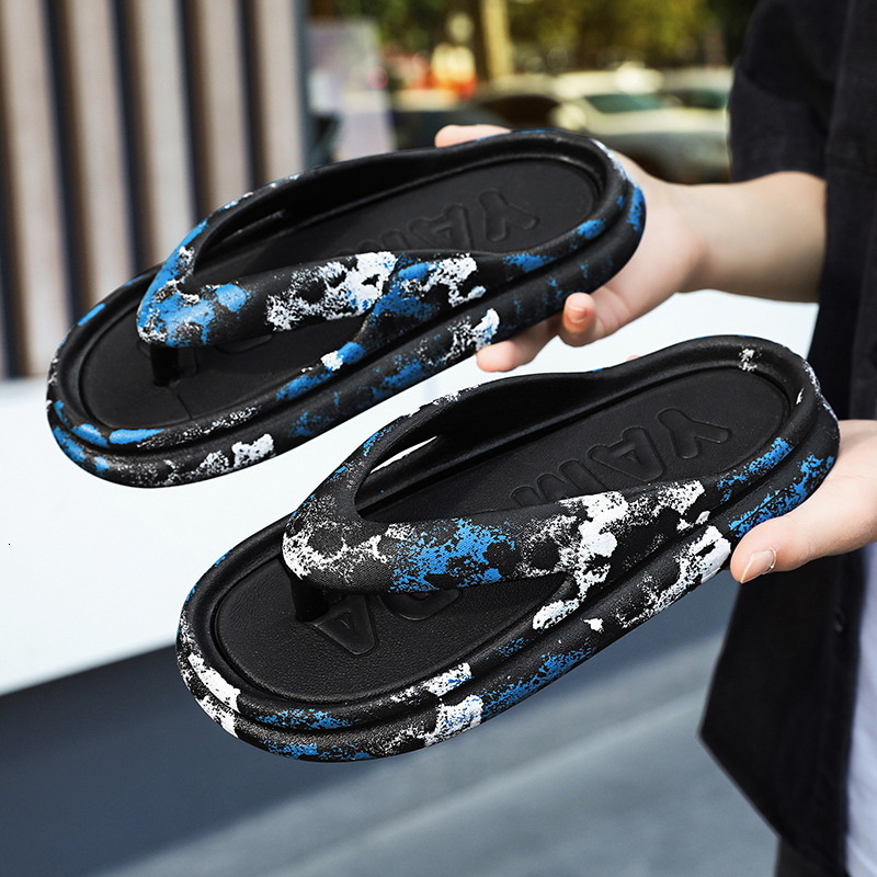 Step On Poop, Touch Text Drag Fashionable Summer Clothes 2025 New Designer Sandals Thick Soled Wear Resistant Men's Shoes Beach Soft Sole Anti Sl