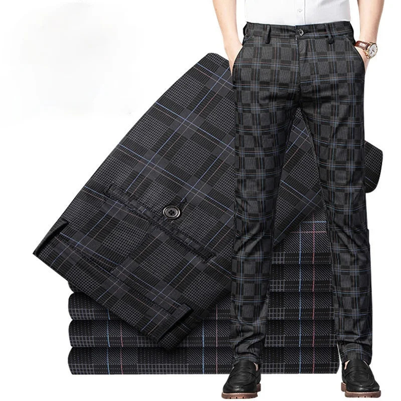 Spring/Summer Casual Pants Mens Fashion Korean Street Clothing Mens Straight Slimming Pants Mens Trouser Black Flat Pants Mens 250314