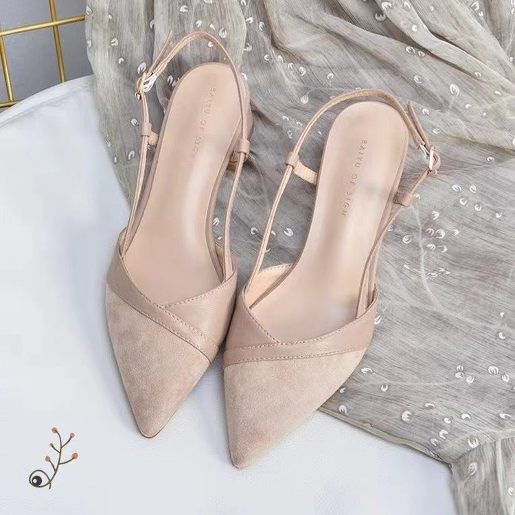 Free shipping high heels women sandals fashion trendy comfortable black nude thick heels