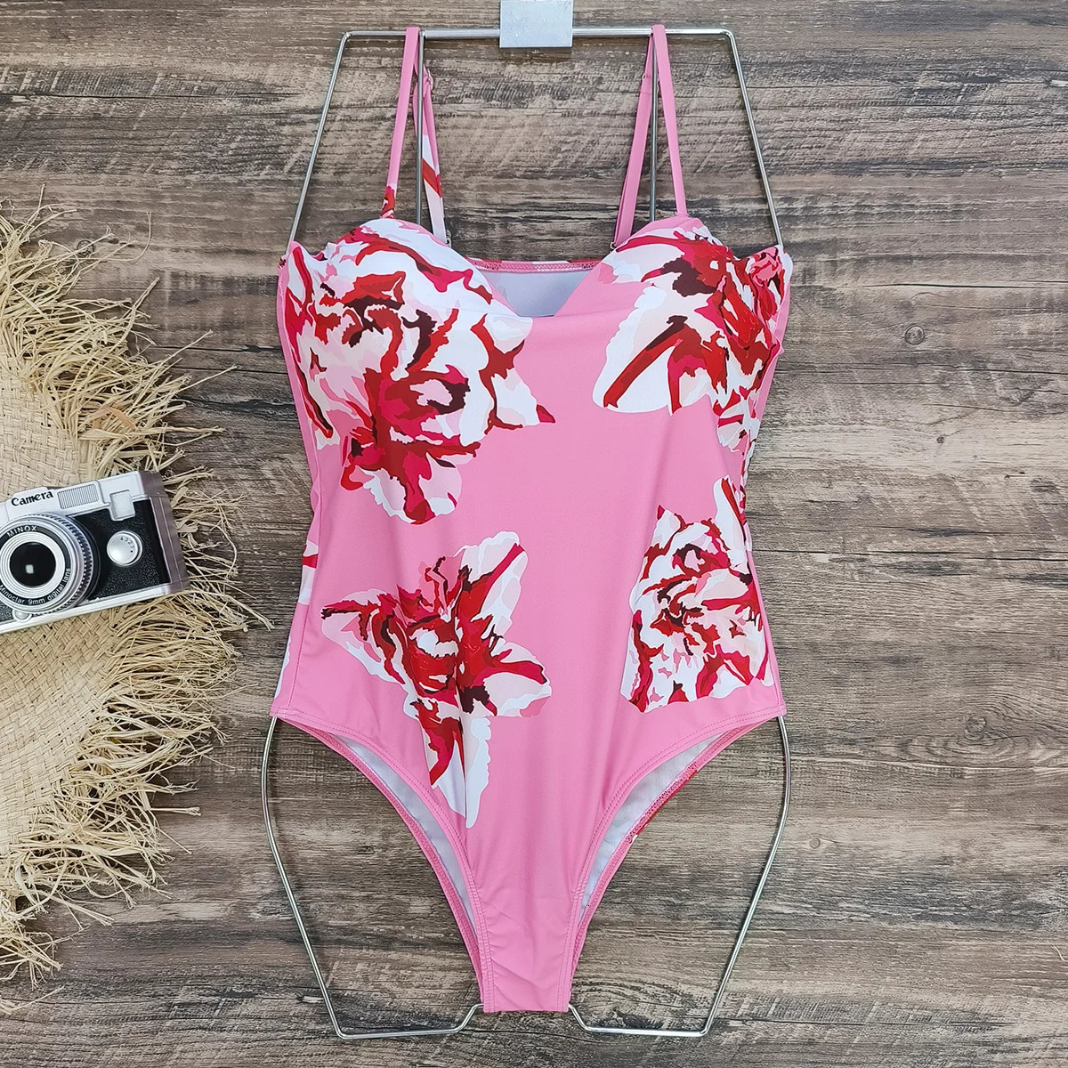 2PC push up womens bikini set floral print bikini shoulder strap swimsuit Brazilian Biquini swimsuit 250314