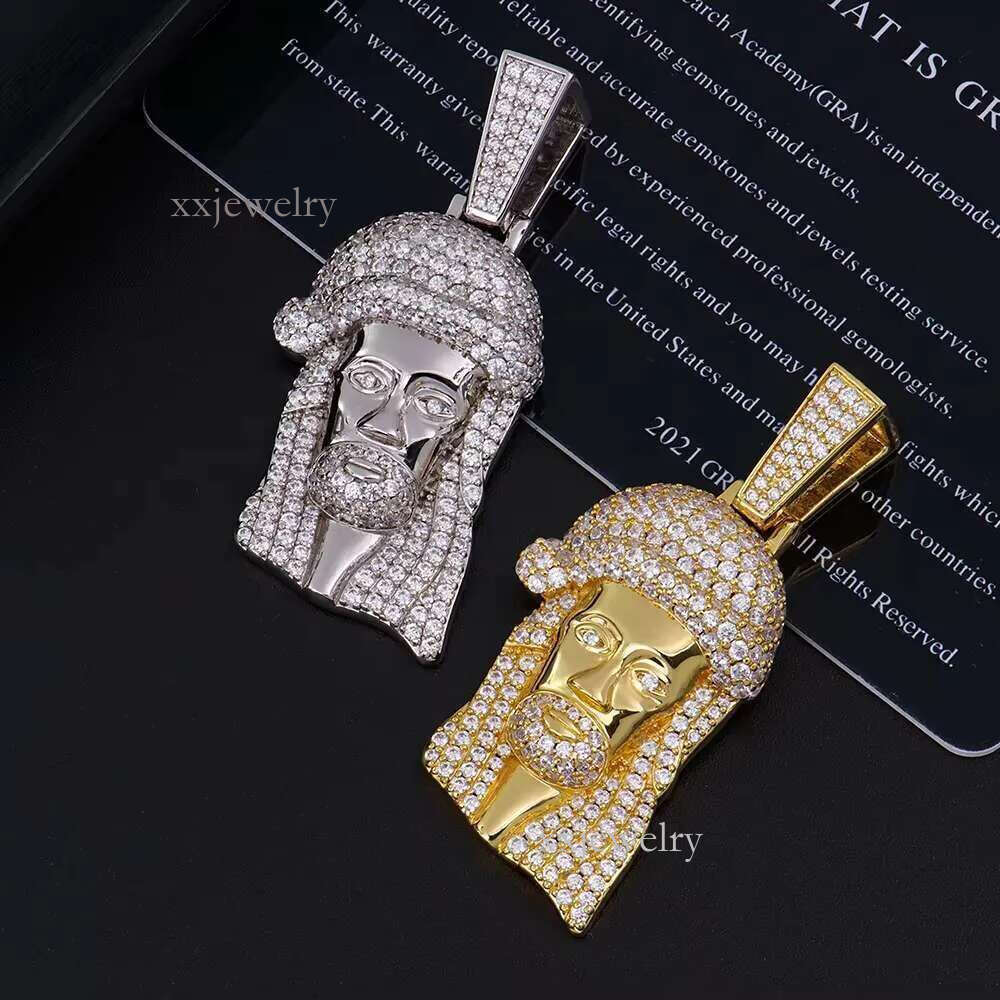 Custom Small Jesus Sterg Sier Hip Hop Ice Out Dia Gra Vvs Cuban Fine Jewelry Mossanite Moissanite Pendant for Men