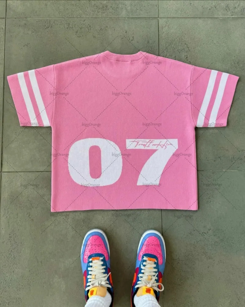 Summer American Retro Shortsleeved Y2K Harajuku Letter Printed Top Womens Street Personality Trend Casual Loose Tshirt 250311