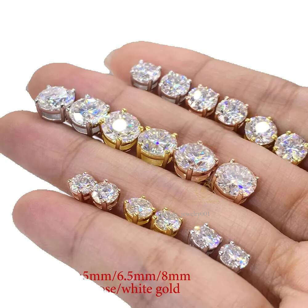 Screwback earring 3mm-10mm piercing jewelry 4 prongs set CVD HPHT lab grown stud in VVS Elegant Dazzg