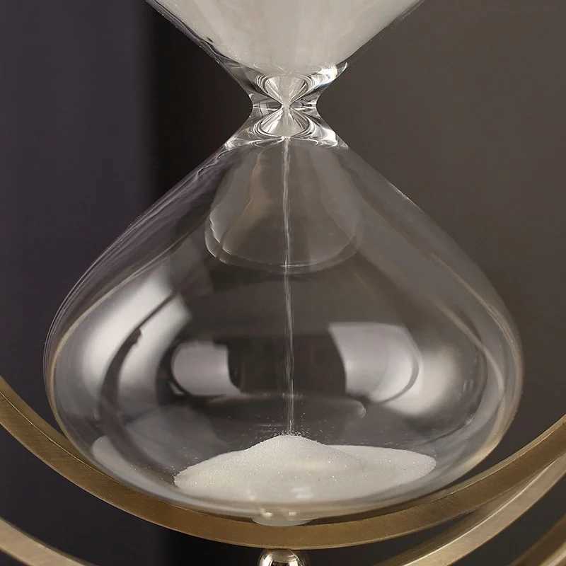Aesthetic Sand Clock Vintage Globe Hourglass Sandglass Timer Desk Decor Luxury Living Room Decoration Ornament Table Accessories Y250315