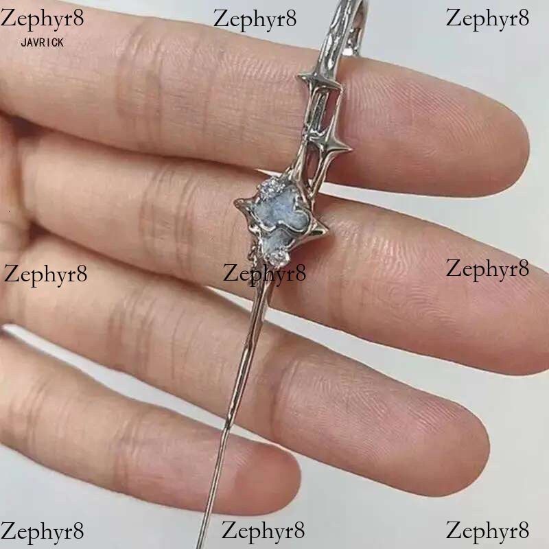 2025 New model Retro Geometric Four-Pointed Star Niche Advanced Anti-sensiti Front and Back Earrings Puncture Ear Needle