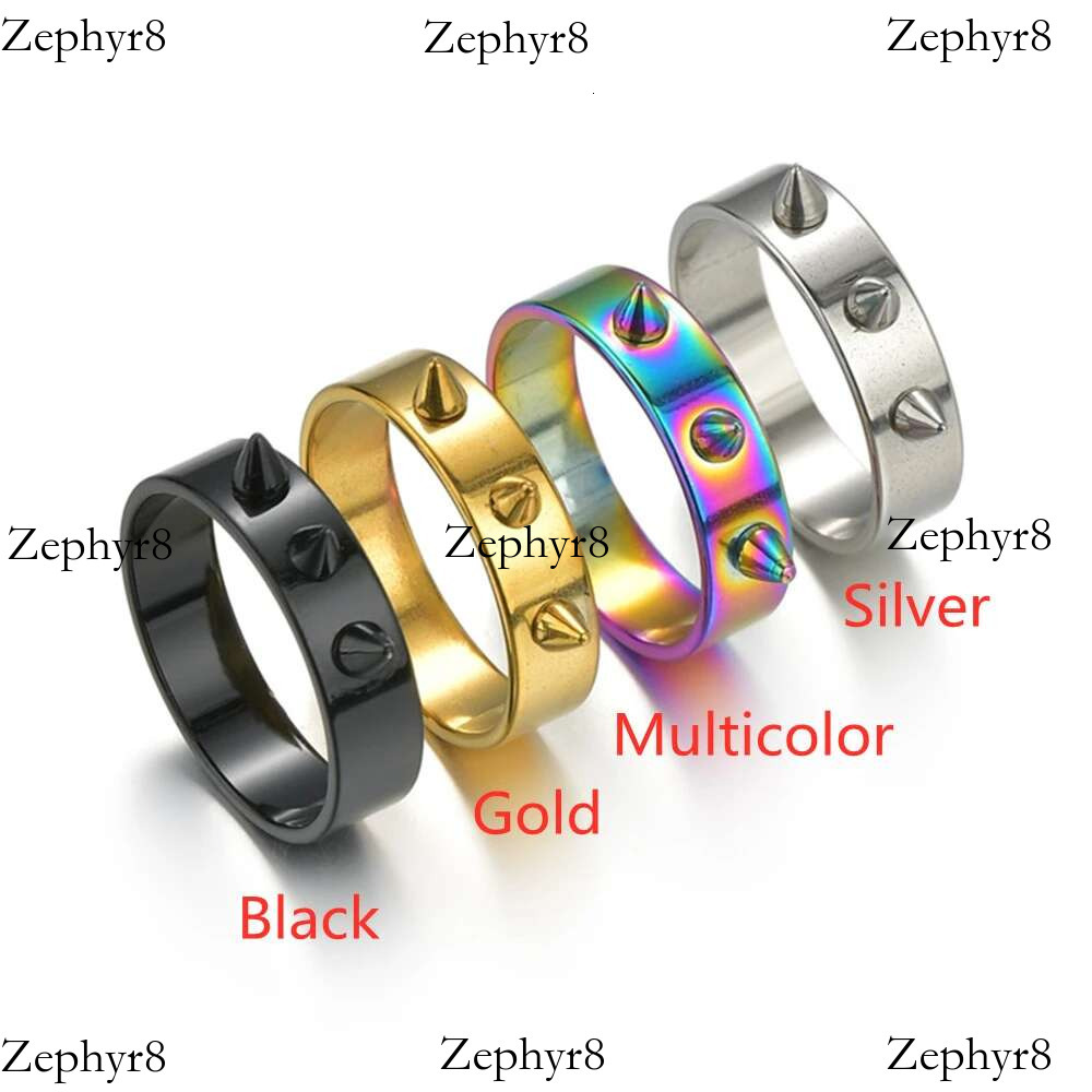2025 New model Gothic Stainless Steel Ring Punk Style Men's and Women's Thorn Jewelry Rock Hip Hop Student Rings