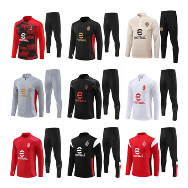 2024 2025 AC tracksuit milano maglia training survetement camiseta chandal kit 23/24/25 football milan tracksuit men and kids uomo calcio Squitude Jogging 66