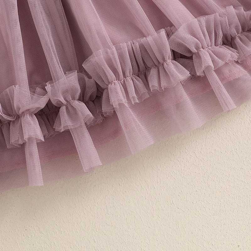 First birthday party baby dress summer princess one year baby girl dress solid color chiffon sleeveless toddler dressT250315