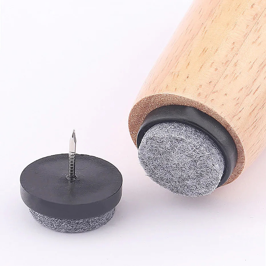 20 pieces of furniture felt foot pads with covers heavyduty nailed to sliders sliding rubber floor protectors for wooden chairs tables and legs 250303