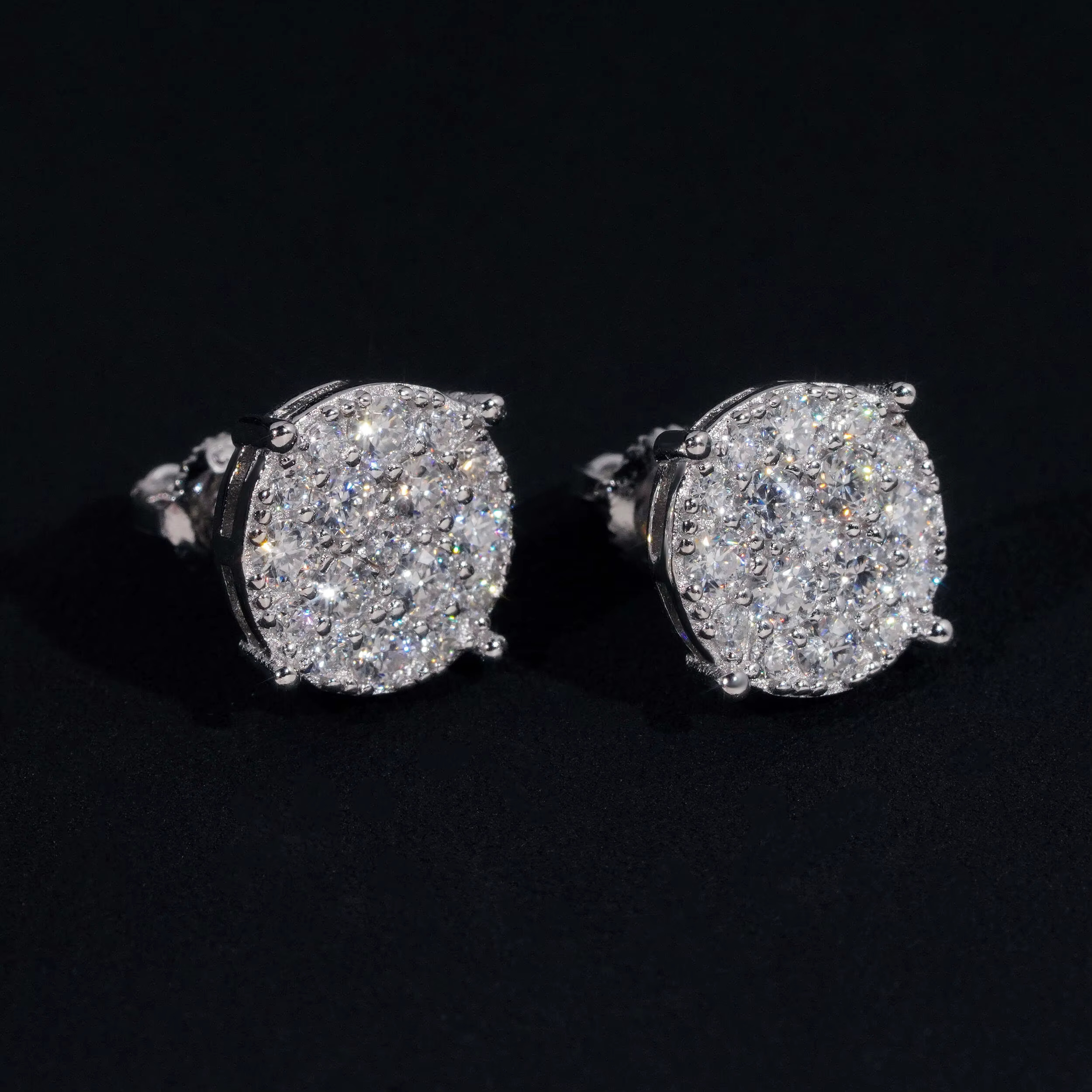 Pass Tester VVS Fully Ear Stud Sterling Sier Men Women 2025 Iced Out Moissanite Dia Earrings H260202