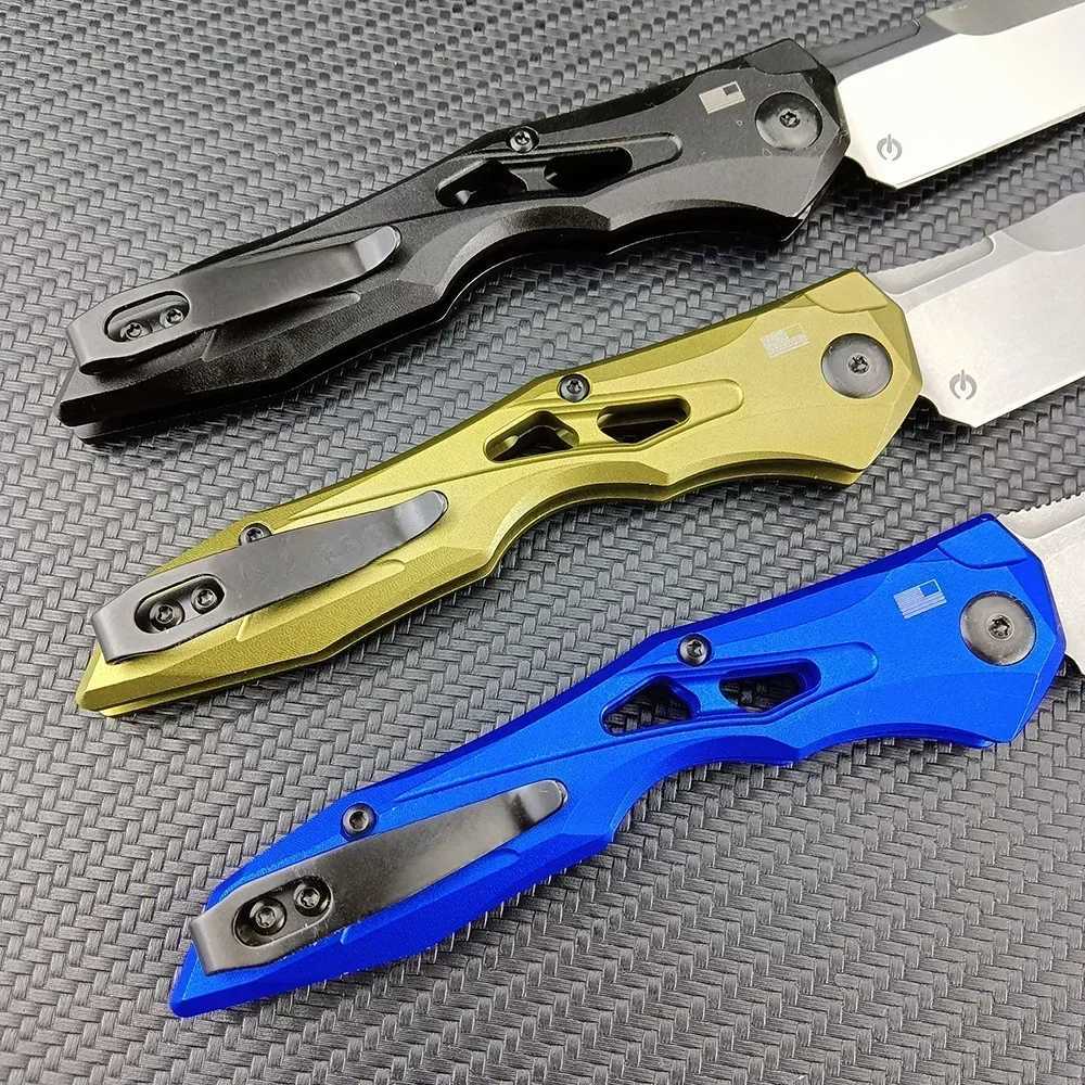 Outdoor Cam KS 7650 Launch 13 Folding Kit Knife CPM154 Blade Aluminum Manual Tactical Hiking Knife Hunting Portable Tool W250317