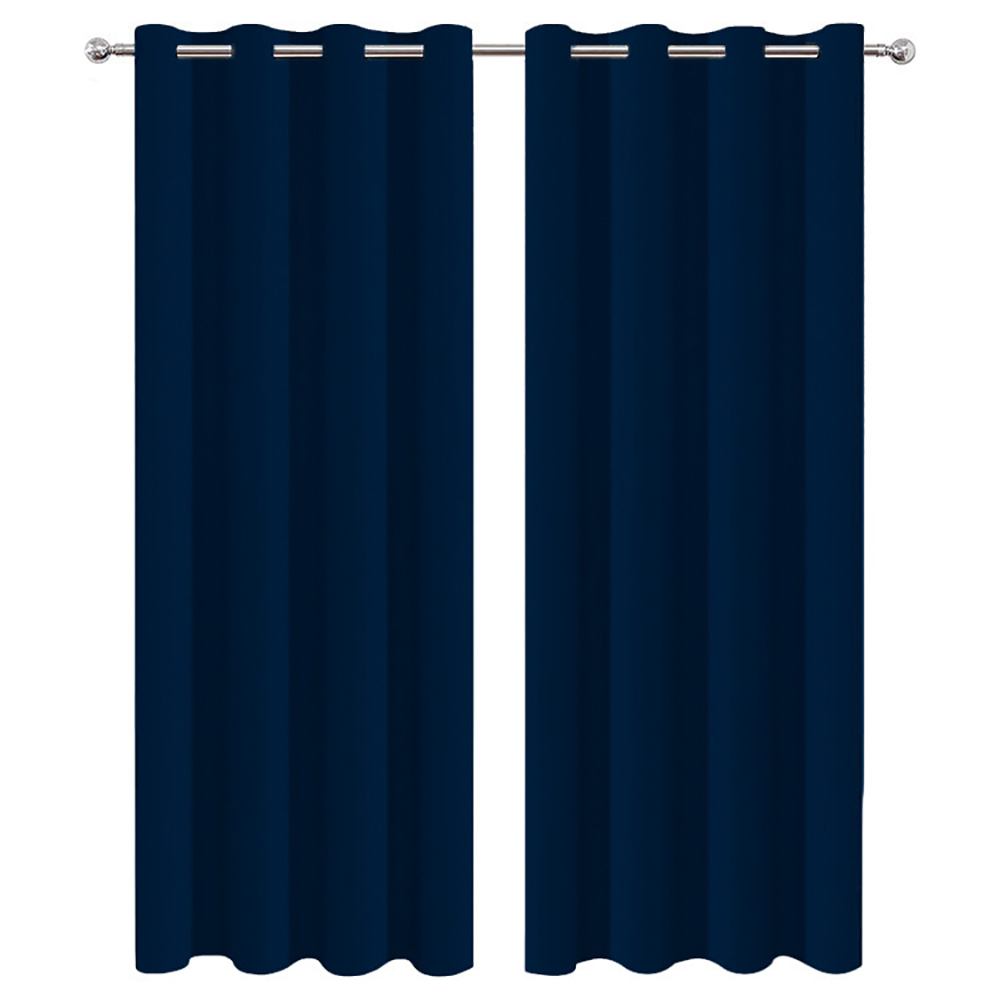 T0366 1pc Solid 100% Blackout Curtain with Grommets, Total Privacy Drapes for Bedroom, Beautiful Curtains for Living Room