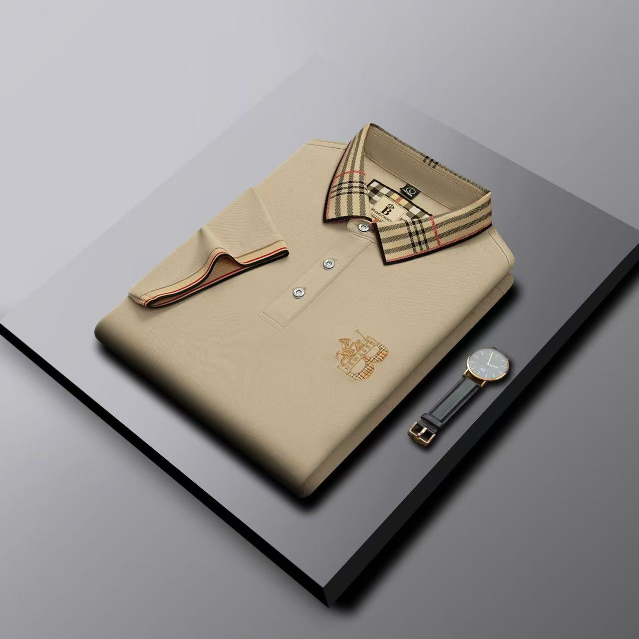 Men's Polos Summer Casual Solid Color Polo Shirt Slim Fit Lapel Short Sleeve Top Versatile Collar For A Slimmer Silhouette size M-3XL