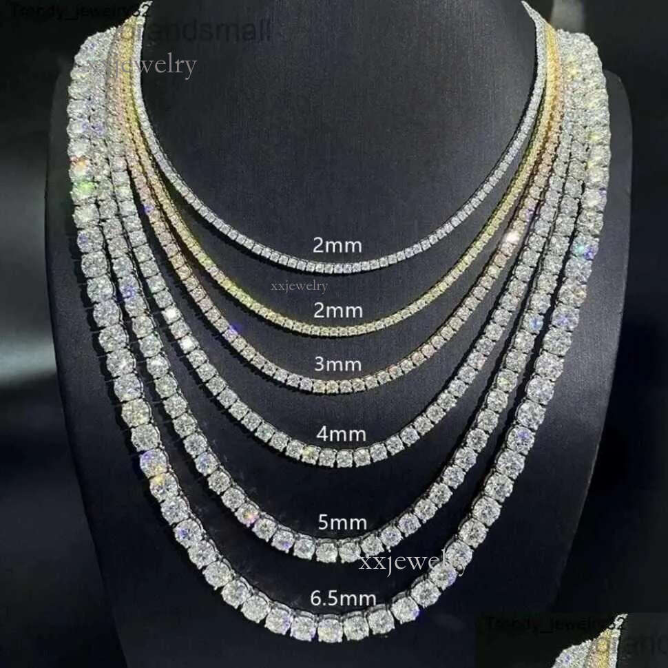 Designer For Women Fashion Hip Hop Sier Vvs Moissanite Dia Necklace Tennis Drop Delivery Pendants Otdyt