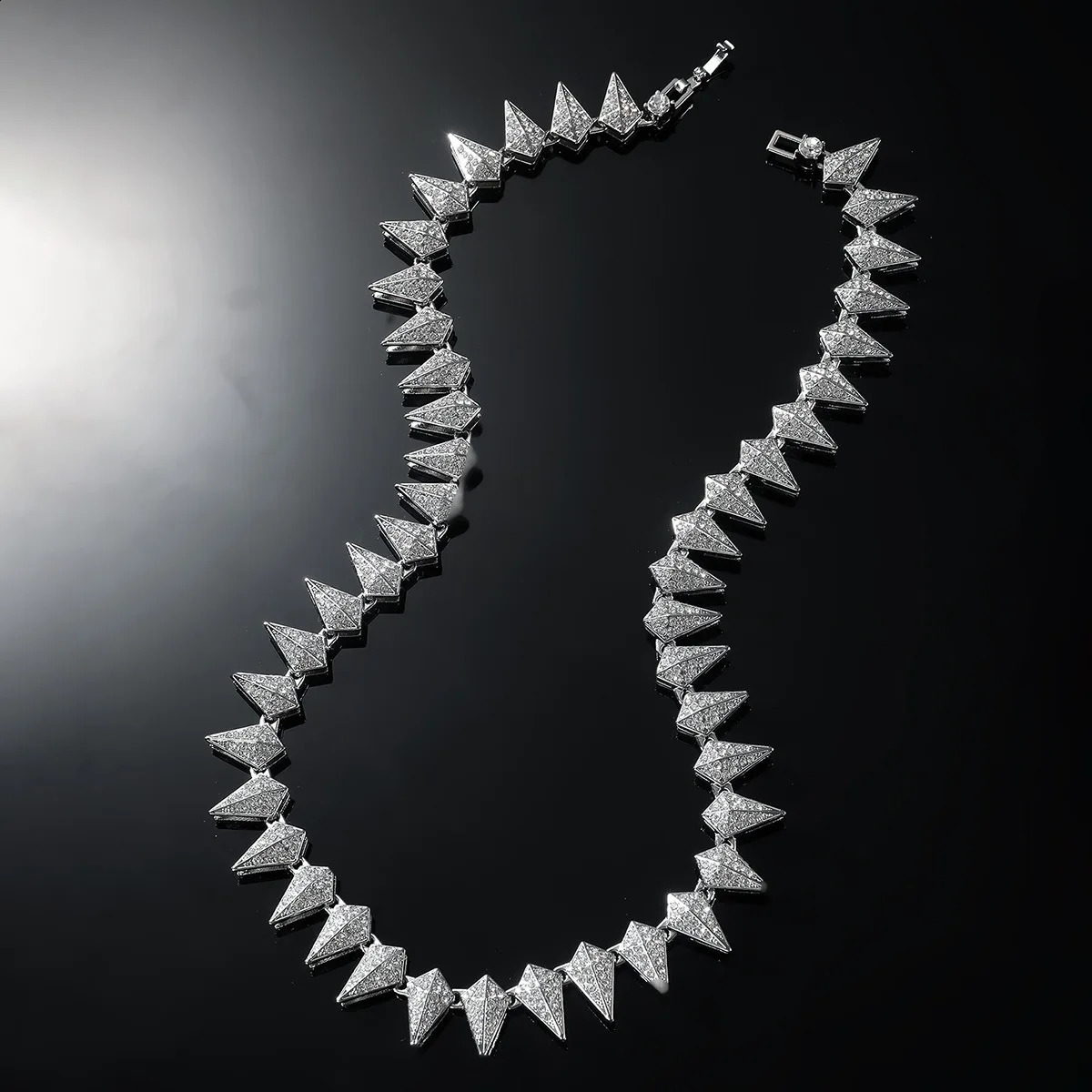 4mm Iced Out Tennis Chain Necklace Silver Color Dropwater Charm Bling Hip Hop Jewelry for Men Women 20inch Party Gift 250317