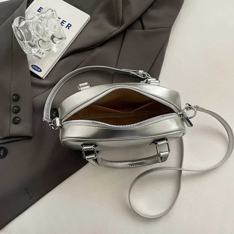 LEFTSIDE small PU leather white cross shaped bag suitable for Wen 2025 Y2K womens shoe bag female designer handbag and wallet Y250321