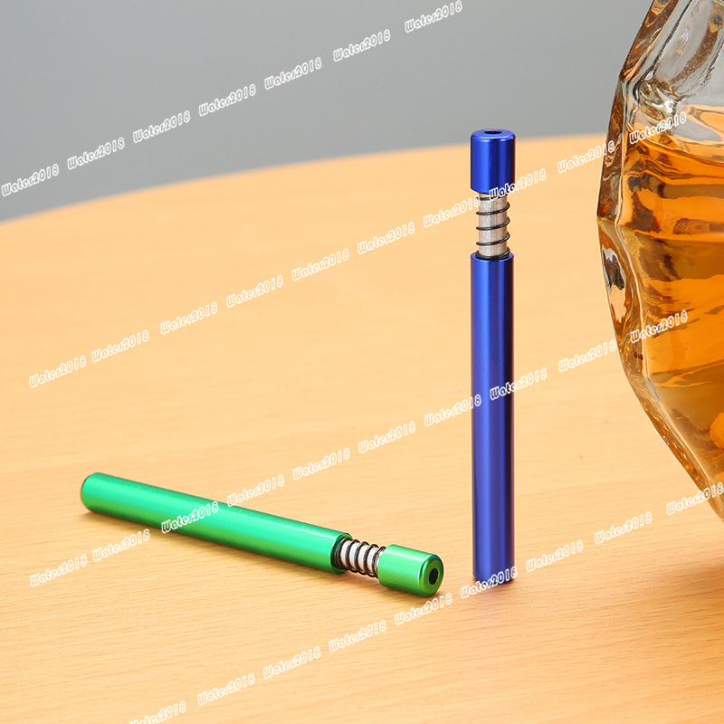 Metal Pipe Press Spring Straight Pipe Household Smoking Accessories 8*79MM