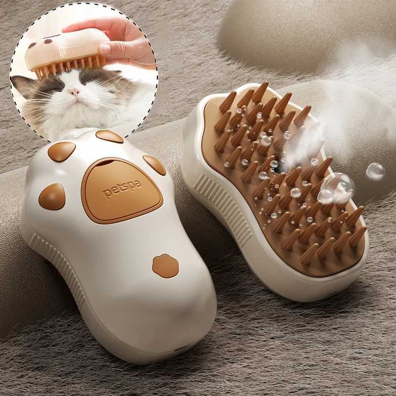 3 in 1 Pet Brush Cat Steam Brush Comb Dog Brush Electric Spray Cat Hair Brushes Massage Pet Grooming Hair Removal CombsT250317