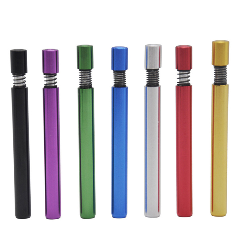 Metal Pipe Press Spring Straight Pipe Household Smoking Accessories 8*79MM