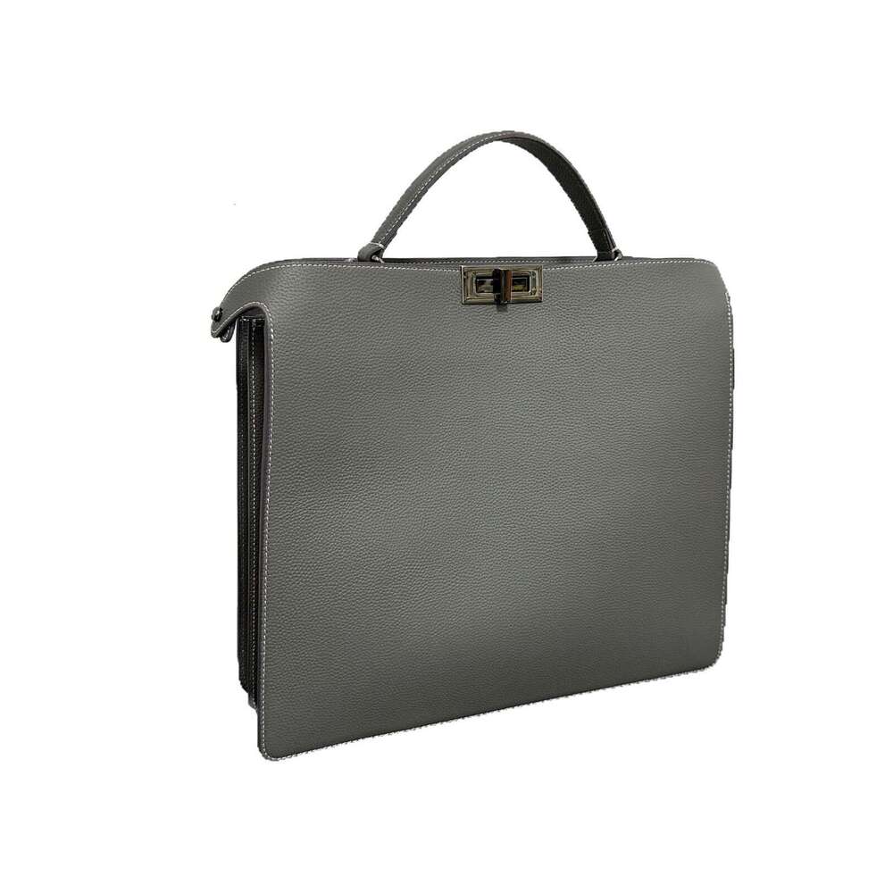 New Korean Version Of Top Layer Cowhide Handbag, Briefcase, Casual Shoulder Backpack, Large Capacity Business Bag