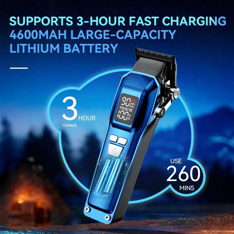 KEMEI Hair Trimmer Professional Cordless 4600mAh Long lasting Charging Hair Trimmer km-2796XJ250317
