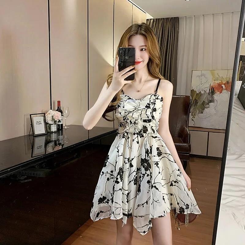 D200 Women's French gentle style irregular skirt waist slim short skirt
